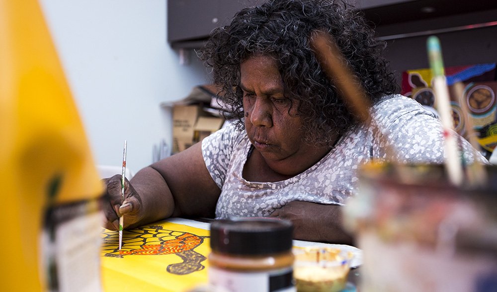 Phyllis Walden at Nyinkka Nyunyu Art and Culture Centre