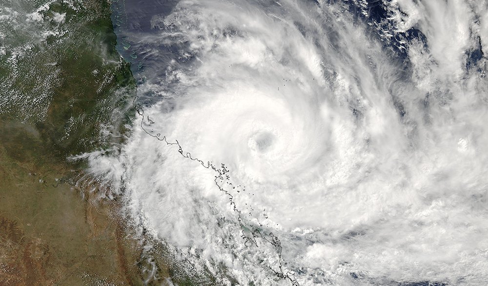 Amazing footage of Cyclone Debbie from space Australian Geographic