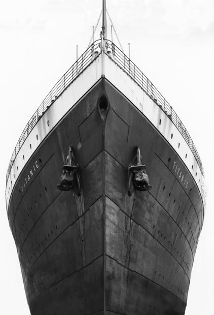 Titanic Bow Side View