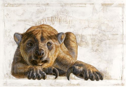 Lion Portrait Painting Wallet for Men Hand Painted Leather 
