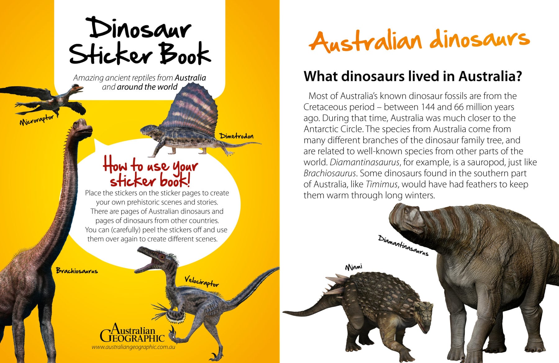 Dinosaur Sticker Book - Australian Geographic