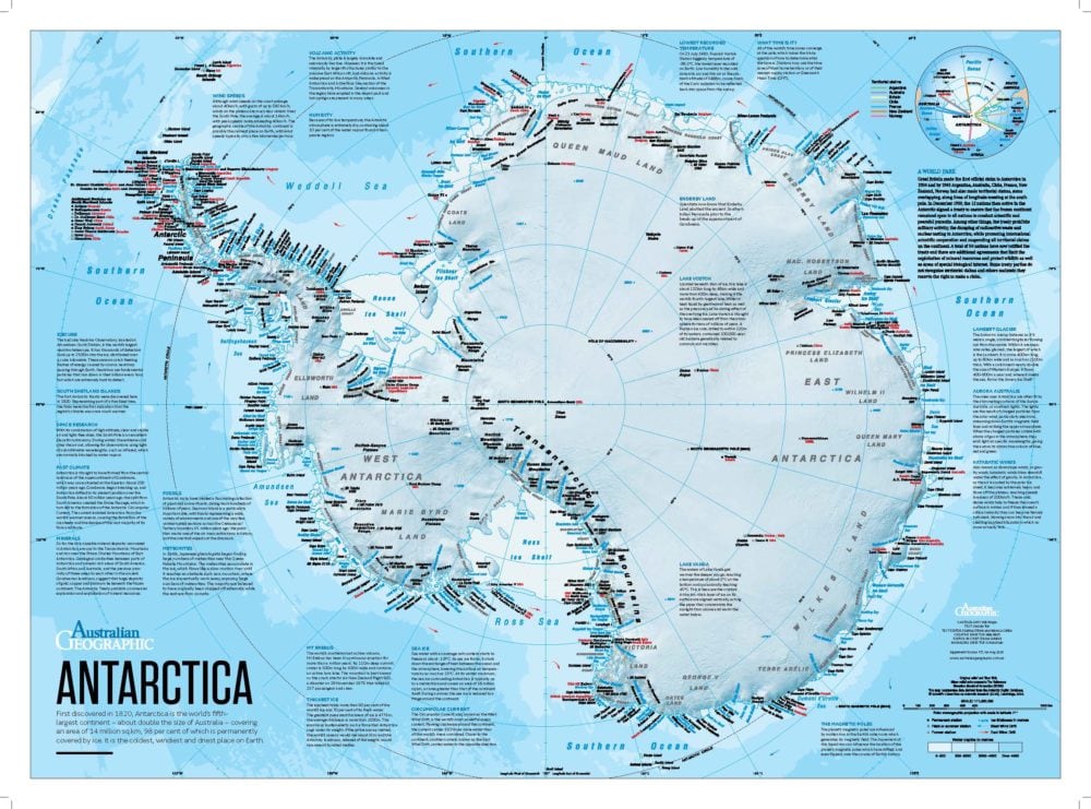 Antarctica Map - Australian Geographic