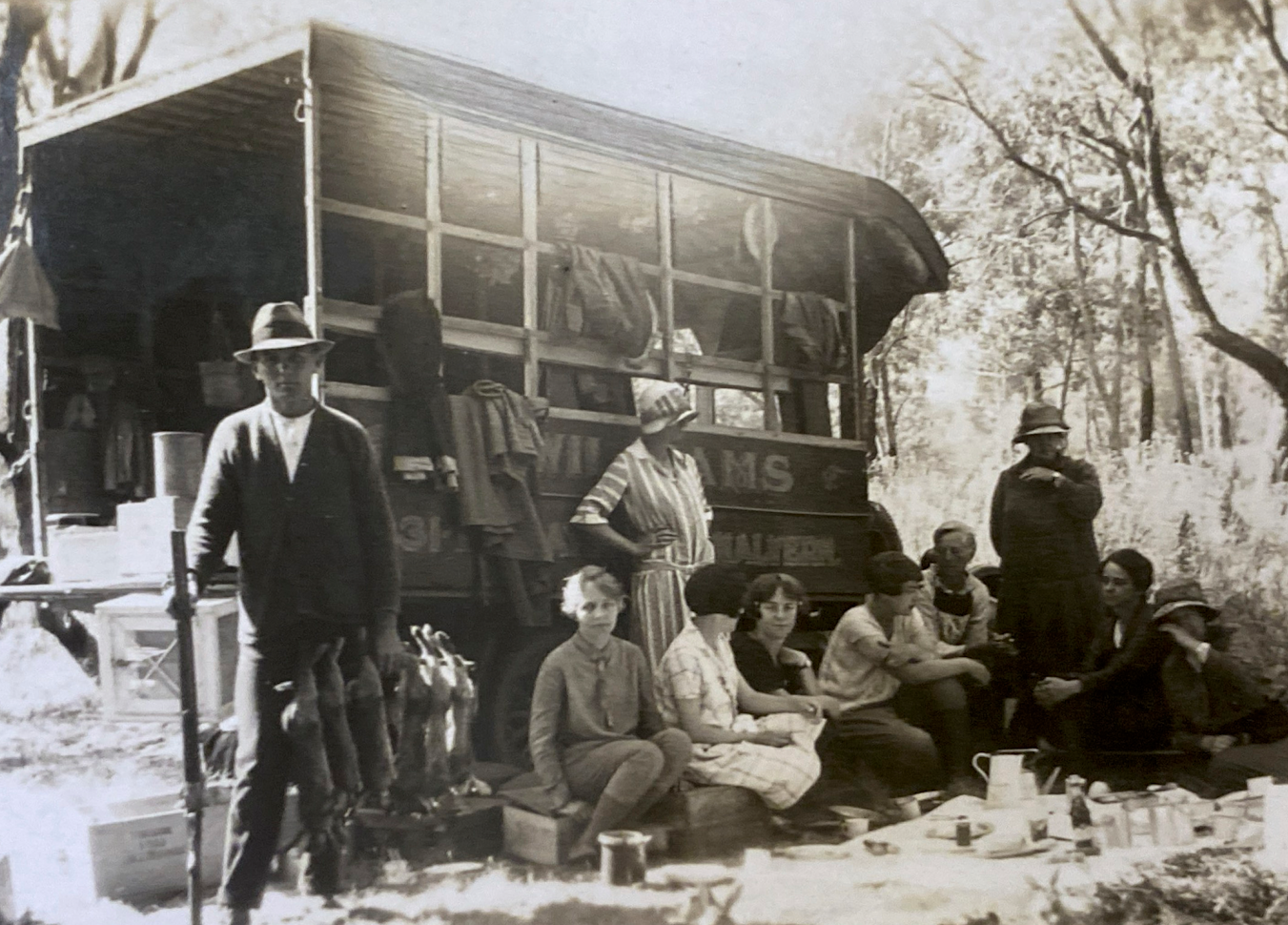 A converted van used by women on bushwalks