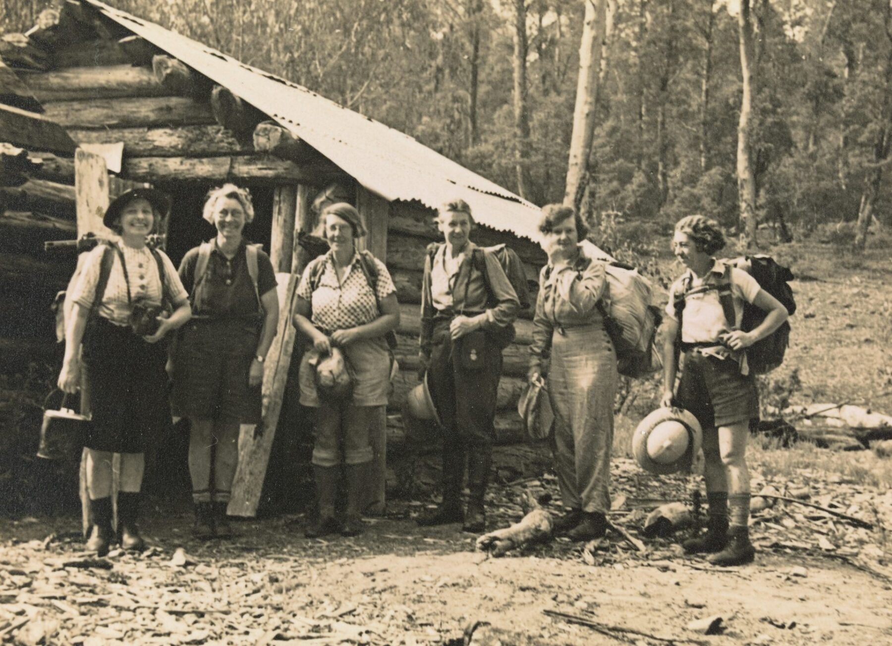 Women at Bindaree Hut in Victoria in 1939.