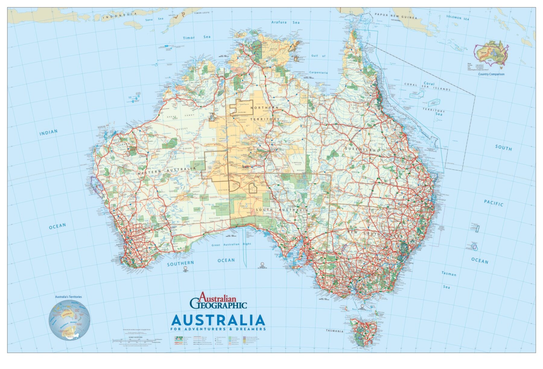 A map of Australia for adventurers and dreamers.