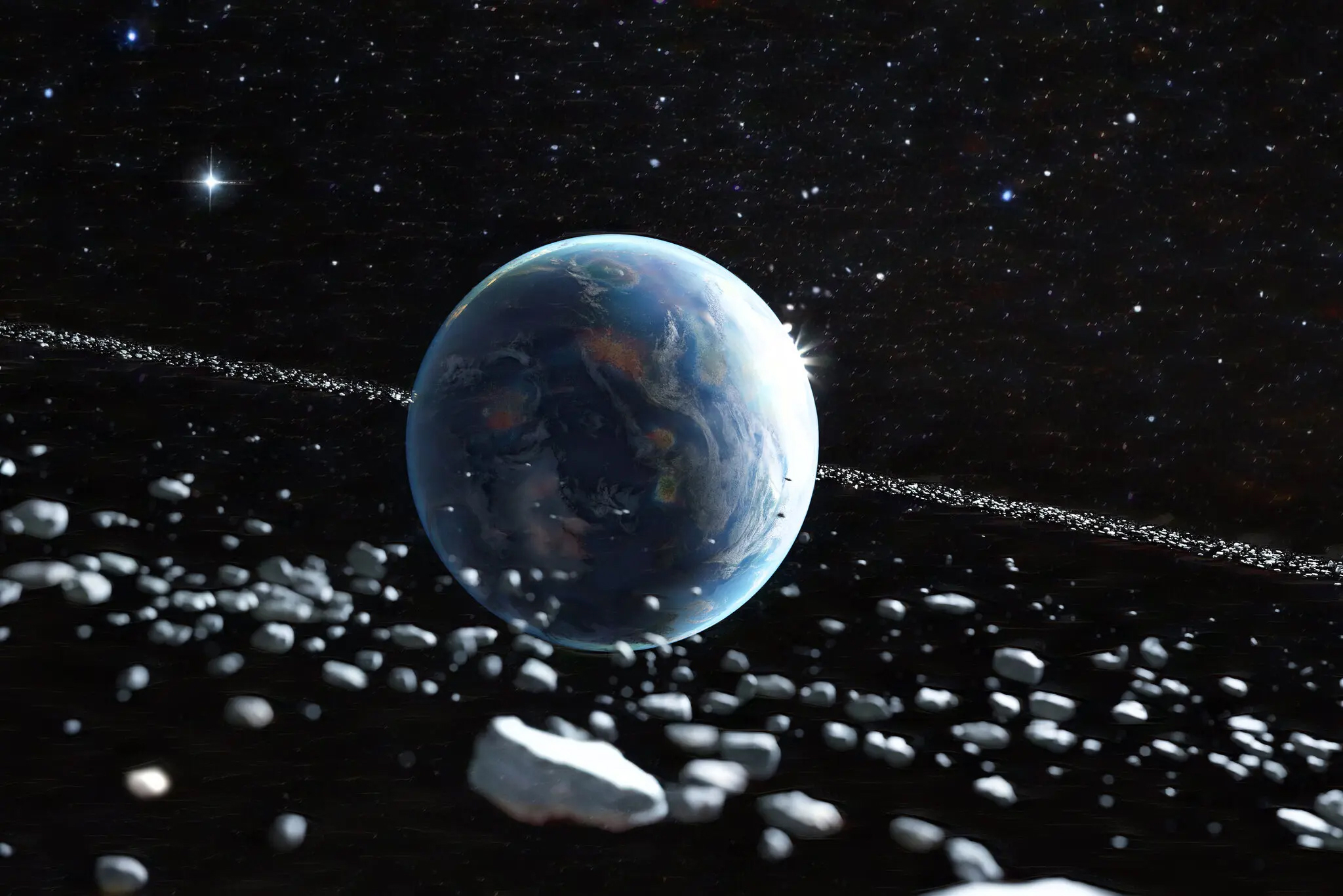 Image for article: A ringed planet Earth?