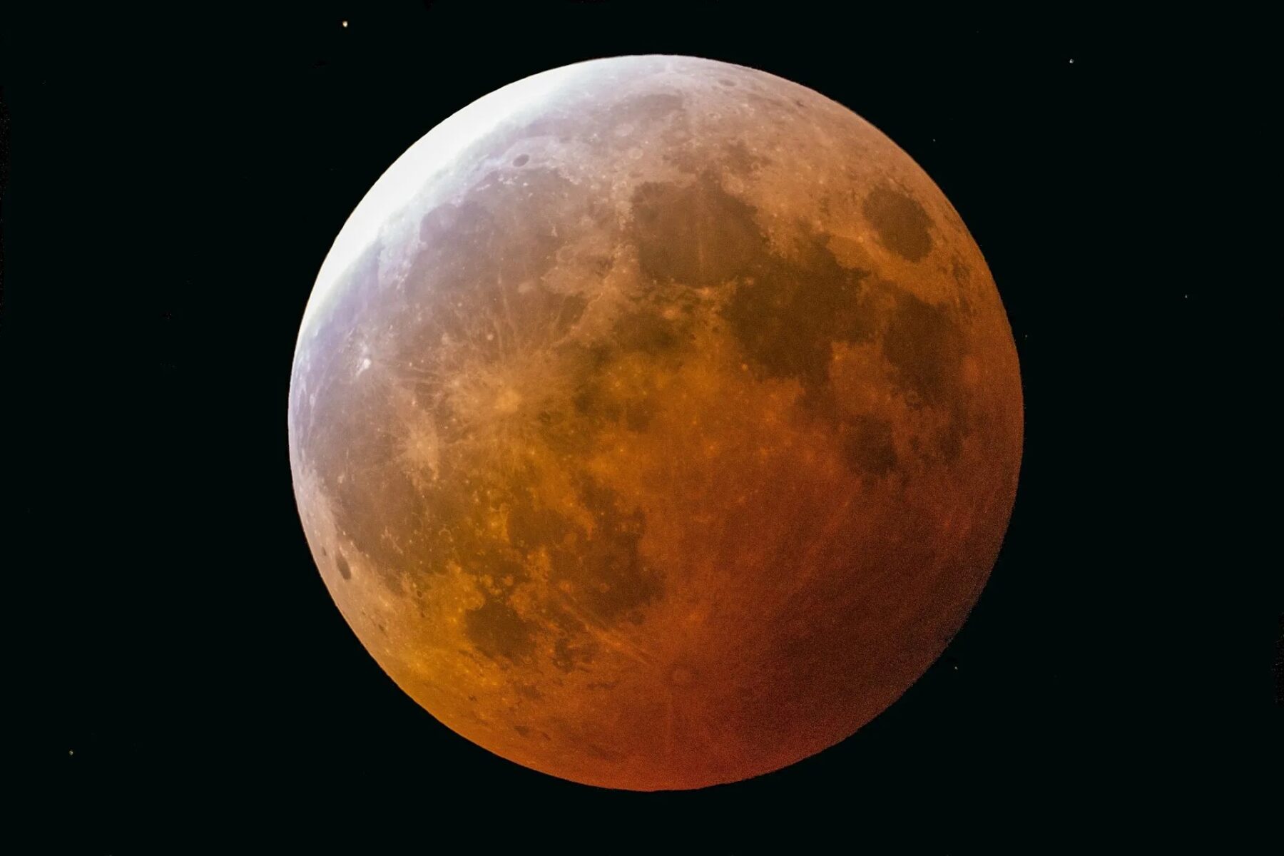 A completely-eclipsed Moon