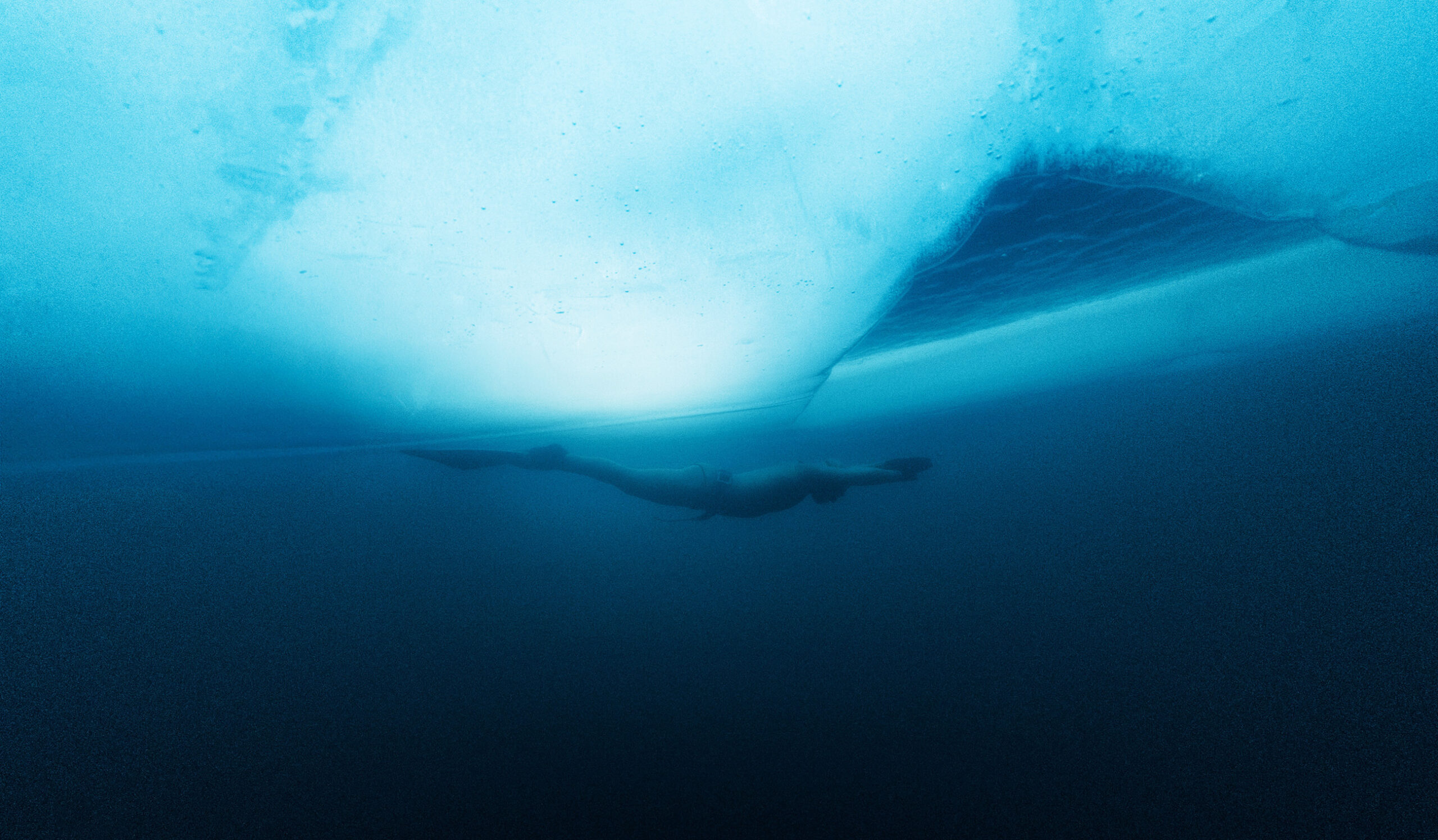 Image for article: Ice it: Ant Williams sets world record for longest distance swum under ice